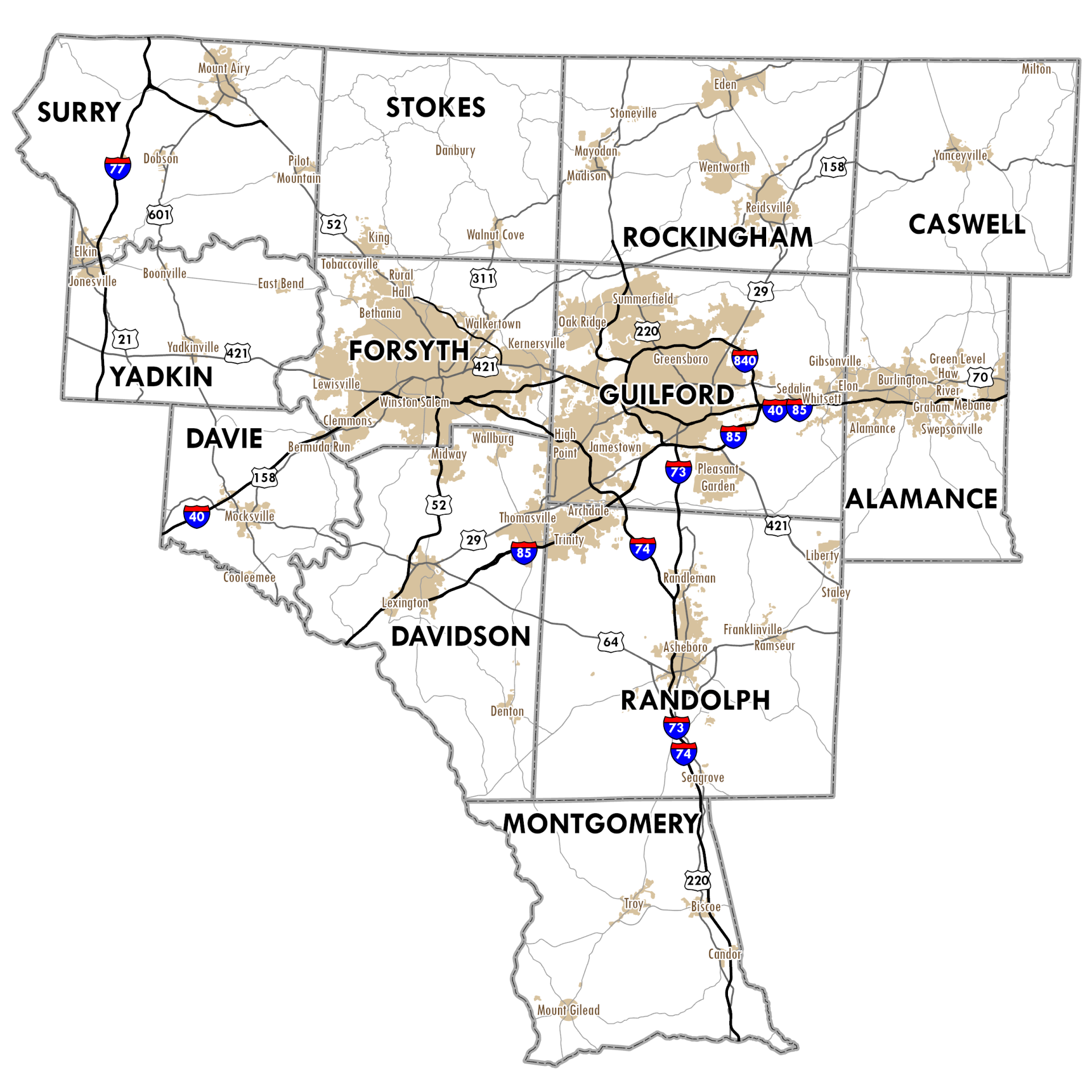 PTRC Current Members Map