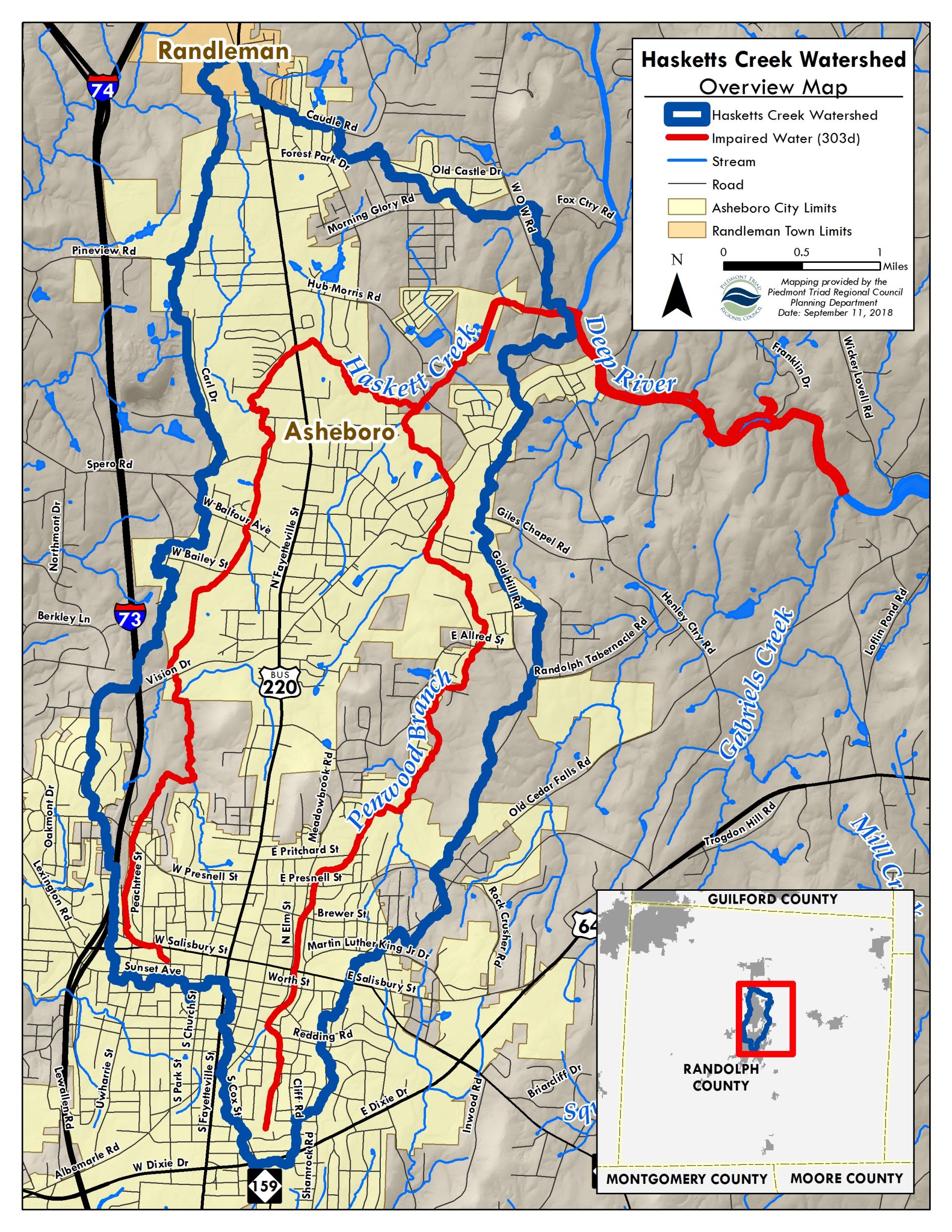 Haskett Creek Watershed Map